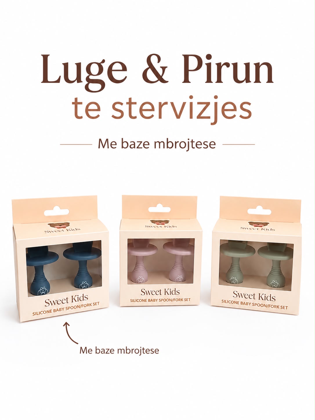 Sweet Kids – Set luge + pirun silikoni per femije