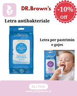 Dr. Brown's tooth & gum wipes 0m+ (peceta te lagura per pastrimin e gjuhes dhe gojes)