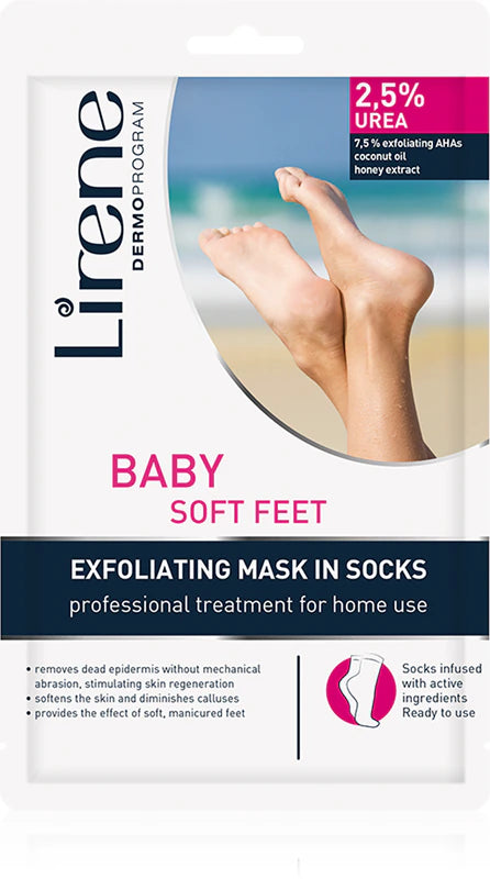 Lirene - Baby Soft Feet Exfoliating Mask in Socks