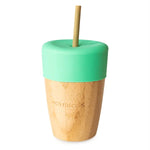 Eco Rascals- BAMBOO CUP gote druri me kapak silikoni dhe pipez bambuje per fëmije