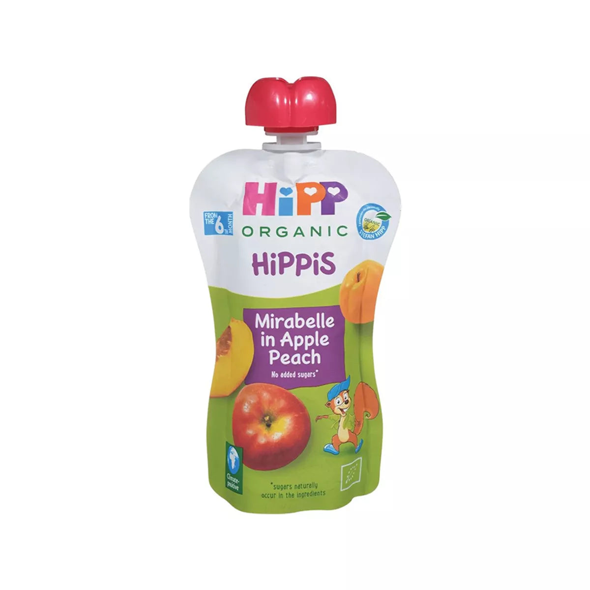 HiPP Organic – Mirabelle me Mollë dhe Pjeshkë – 120g