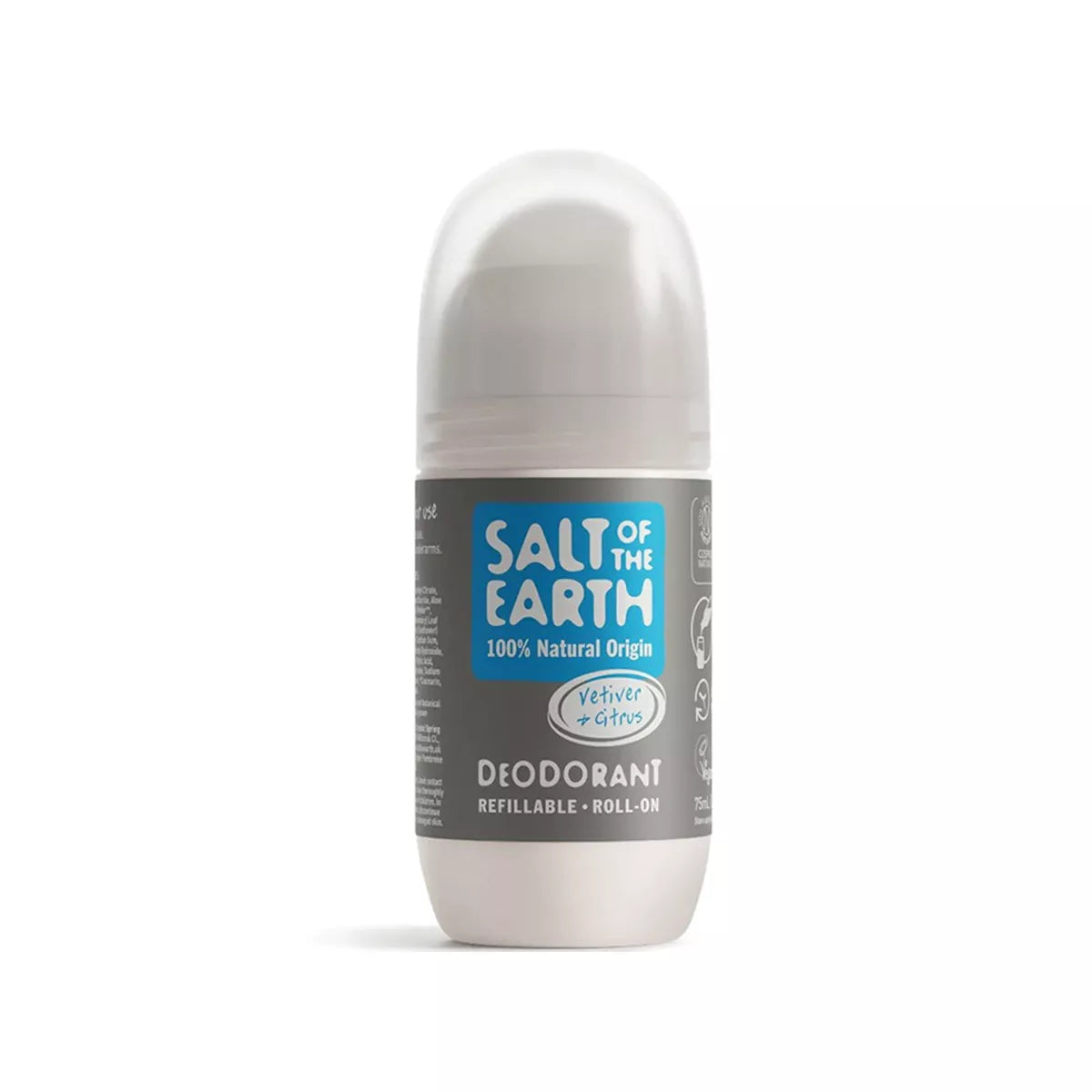 Salt of the Earth Natural Deodorant Roll-On– Vetiver + Citrus