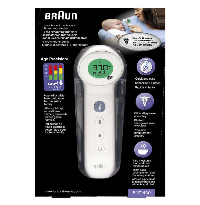 Braun - Termometer Balli dixhital pa prekje NoTouchForehead W/Age Precision BNT40