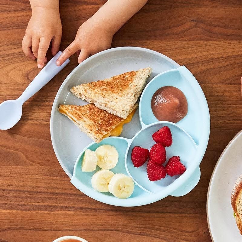 Seti "Healthy Meal" (Vakt i shëndetshëm) - Pjata me ndarje (Vanilla/Aqua) Miniware