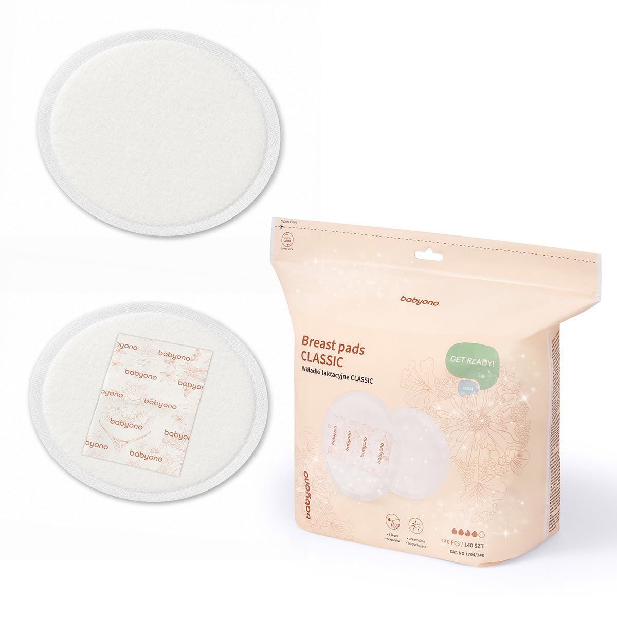 Babyono -Breast Pads CLASSIC 140 cope (kupeta gjiri)