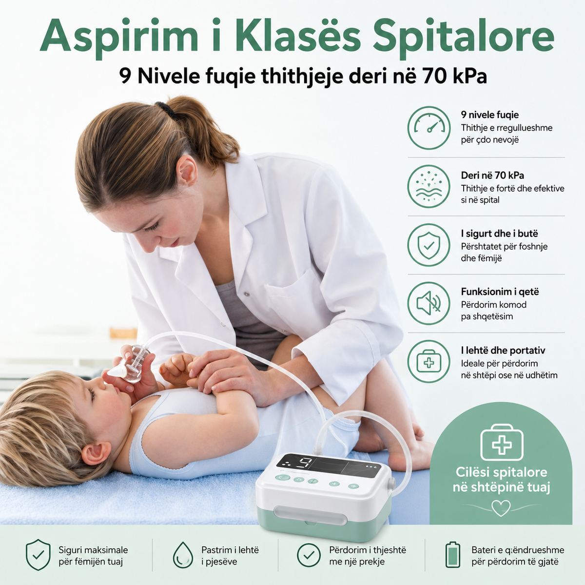 Momcozy Electric Baby Nasal Aspirator Hospital Grade Suction ( aspirator nazal spitalor )