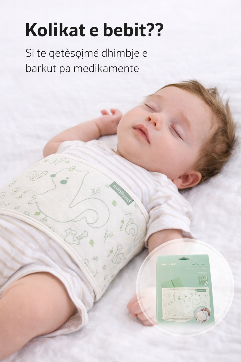 Miniland - Soothing Belt For Colic ( Brez për qetësimin e kolikave)