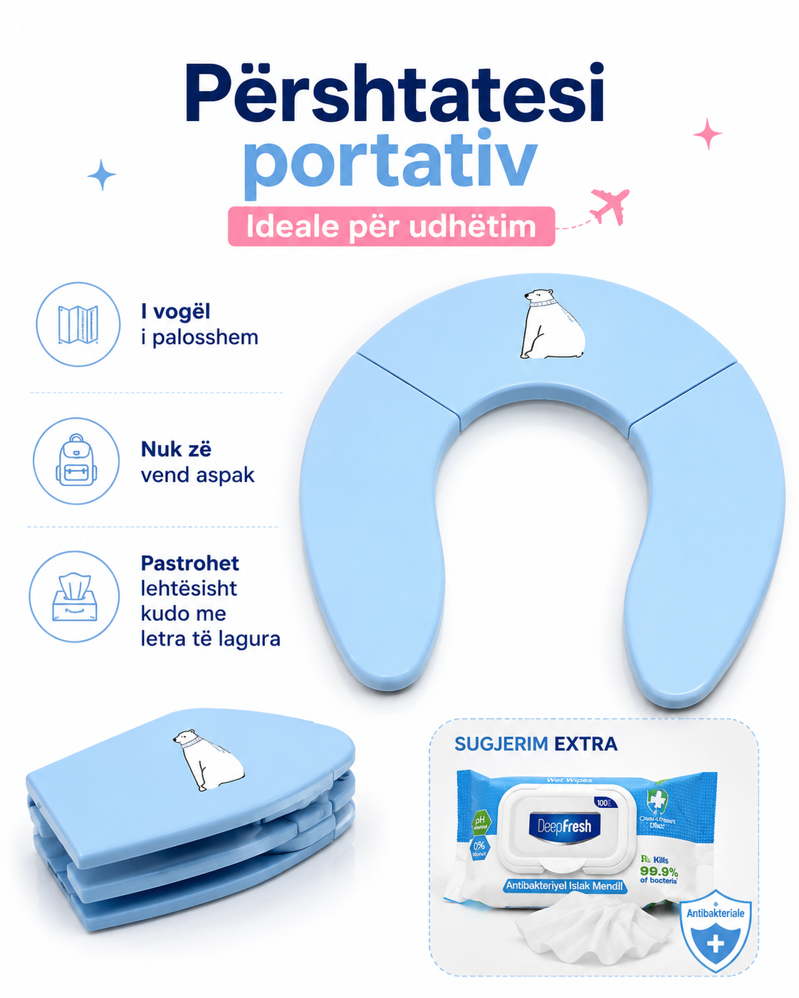 Pershtatese Portative për Tualet për Fëmijë