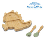 NAVA We Care - Set ushqimi me pjate material bamboo dhe luge+pirun silikoni