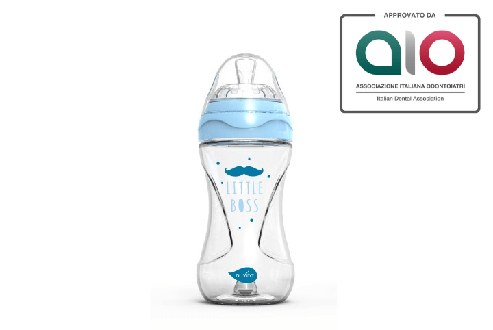 Nuvita Shishe Biberon Qelqi Mimic Kollektor240 ml Anti-Colic 6033 Blue