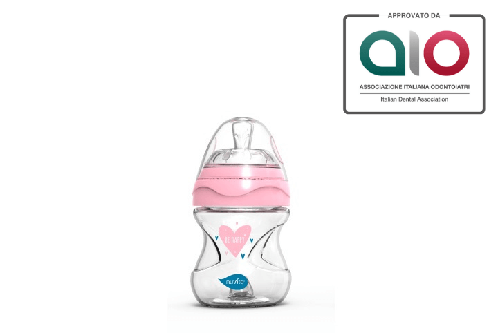 Nuvita Shishe Biberon Qelqi Mimic Kollektor 140 ml Anti-Colic 6013 Pink