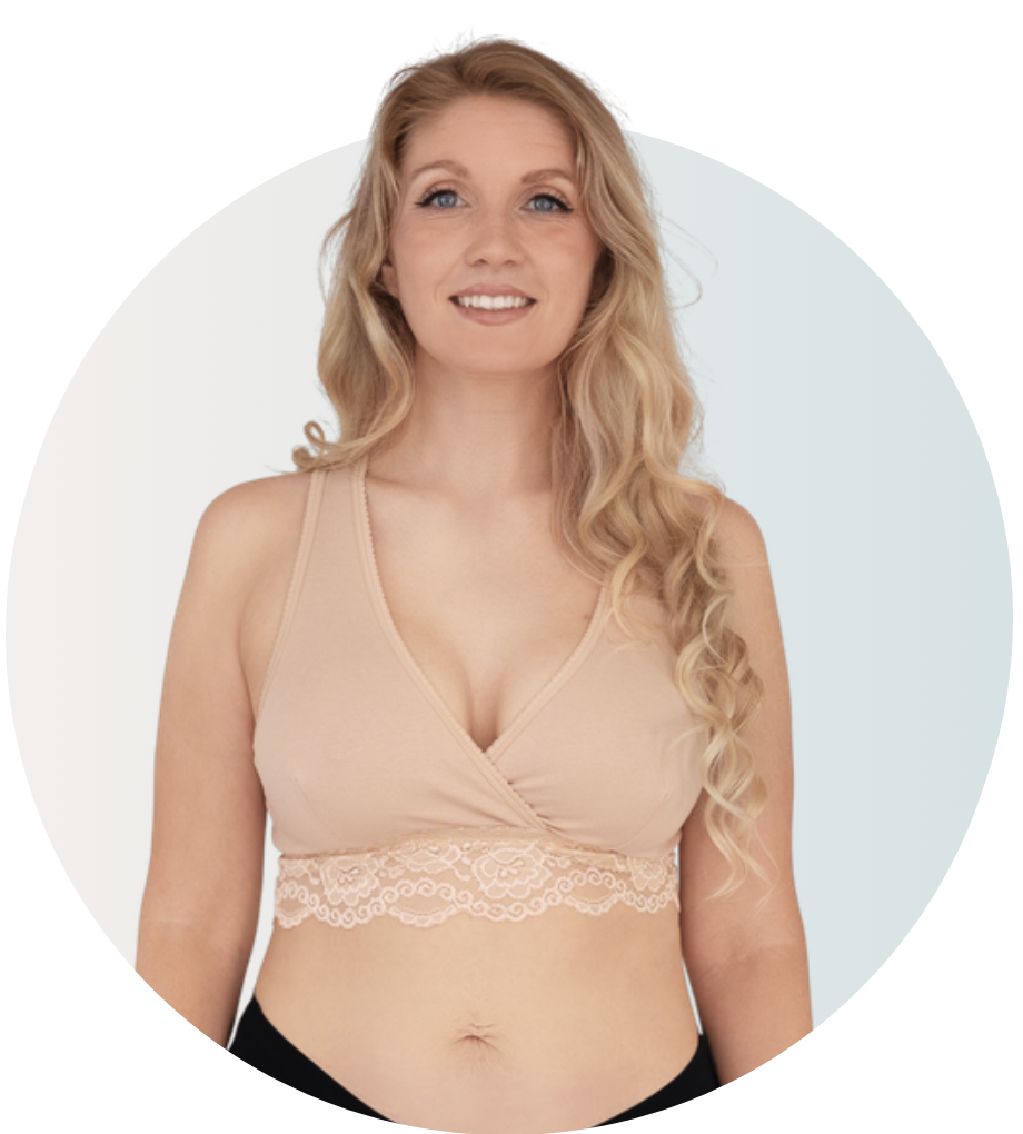 Crossover Sleeping Nursing Bra – Honey (Reçipeta për gjumë dhe gjidhënie)