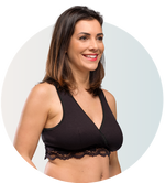 Crossover Sleeping Nursing Bra – Black (Reçipeta për gjumë dhe gjidhënie)