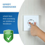 Socket covers, 5 pieces, white