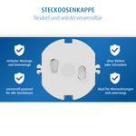 Socket covers, 5 pieces, white