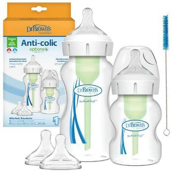 Dr Browns – Set me 2 biberona plastik Options+ me koka te gjera per 0m+, 3m+