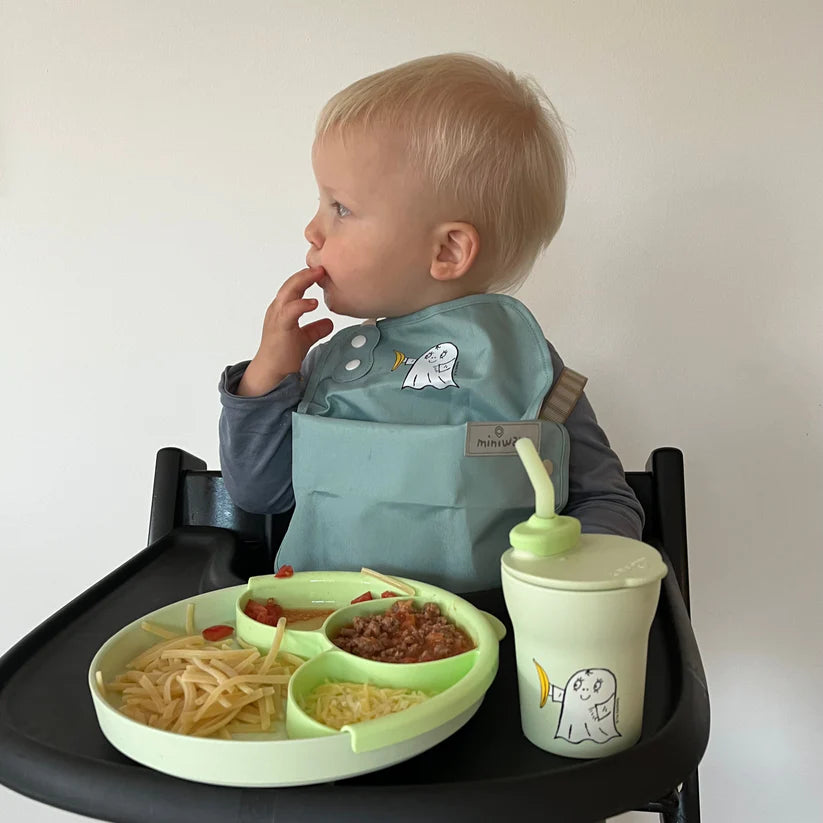 Seti "Healthy Meal" (Vakt i shëndetshëm) - Pjata me ndarje (Keylime/Keylime) Miniware