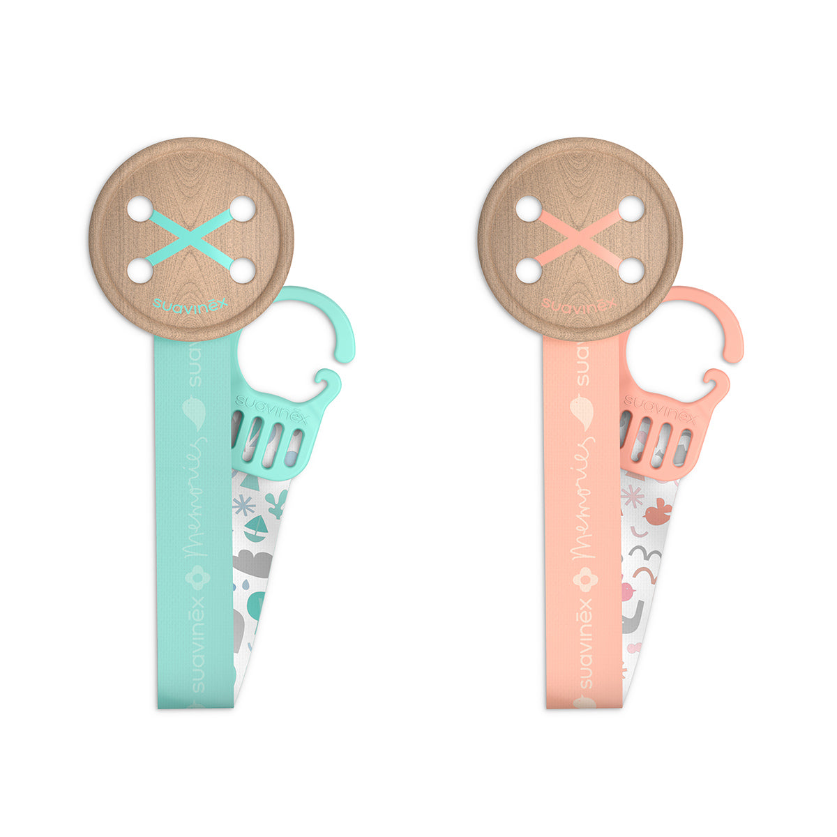Suavinex - Soother clip with ribbon