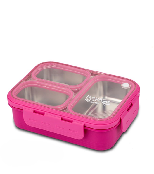 Kuti dreke drejtkëndëshe inox "We Care", 800 ml (me 3 ndarje)