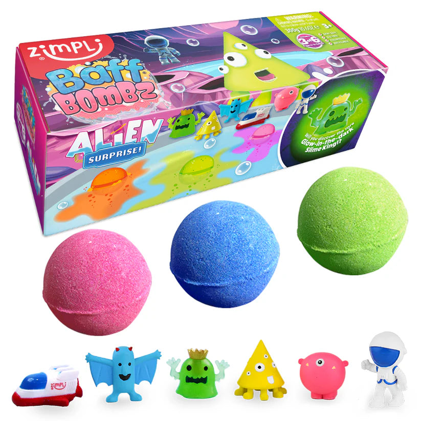 Zimpli - Alien Figure Baff Bombz ( 3 Pack )