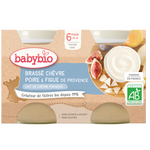 Babybio Brassé with goat's stirred milk Pear and Fig Jar +6months 2x130gr