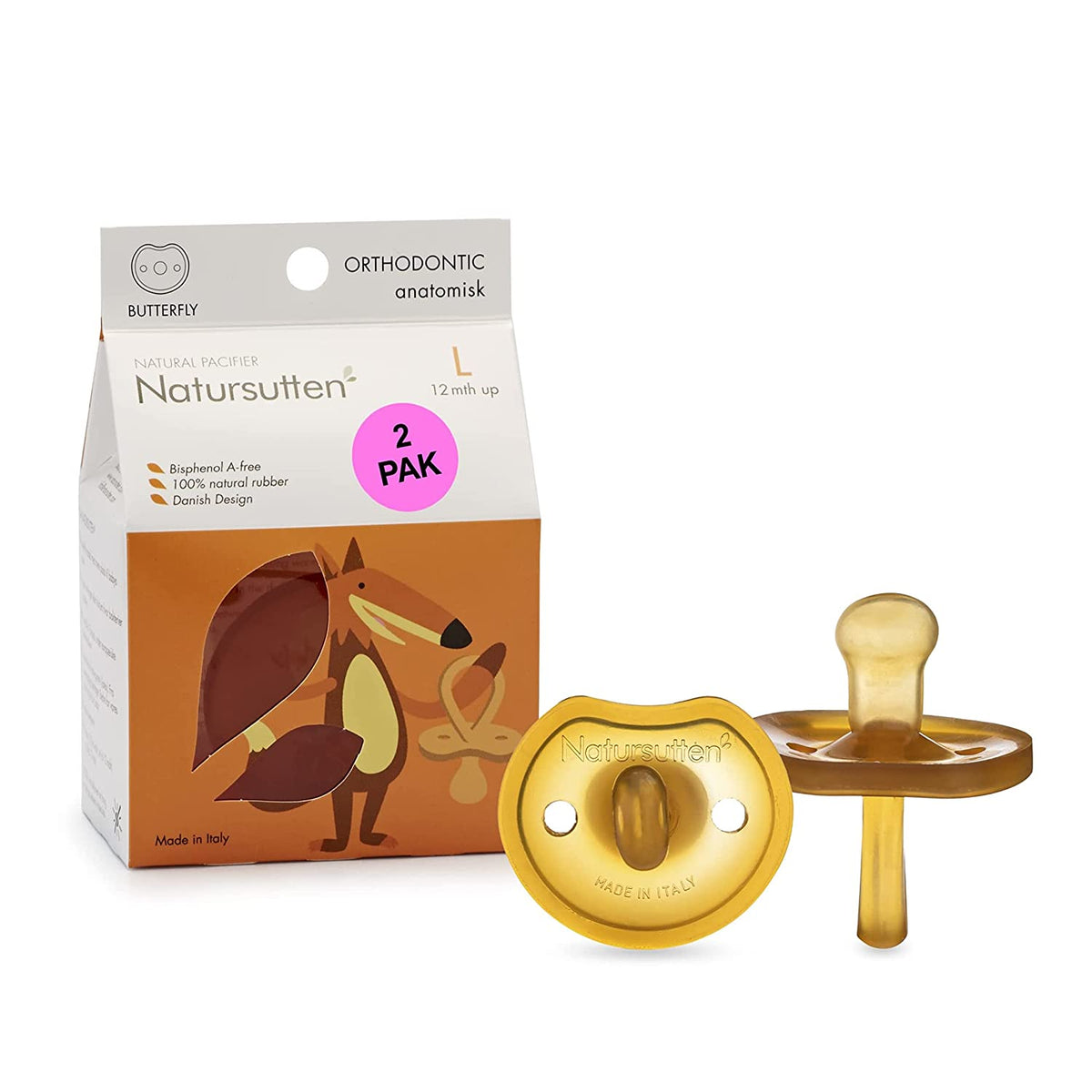 Natursutten- Natural Rubber Butterfly Pacifier