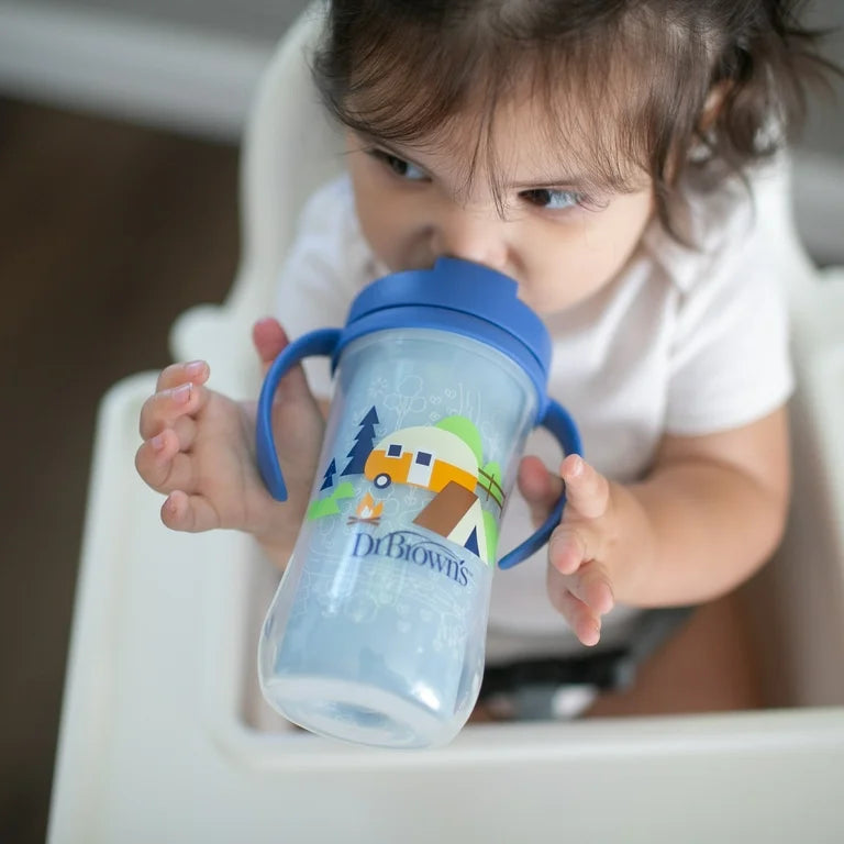 Dr. Brown's Insulated Straw Cup 300ml ( Gote me pipe per femije ) 12m+