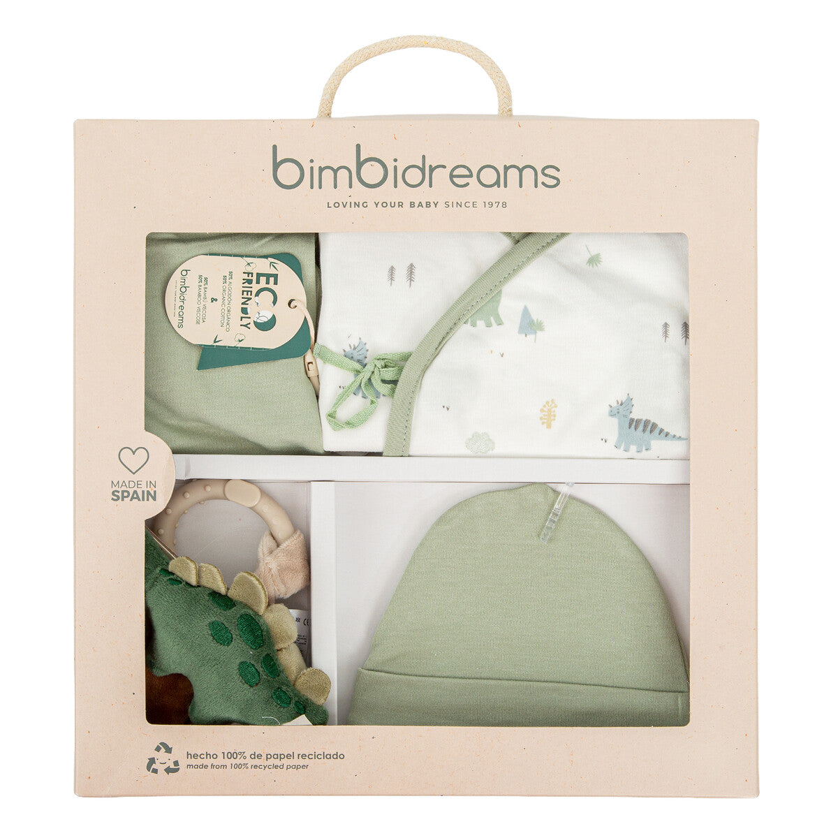 Bimbidreams - Set Newborn me 4 Pjese Dino