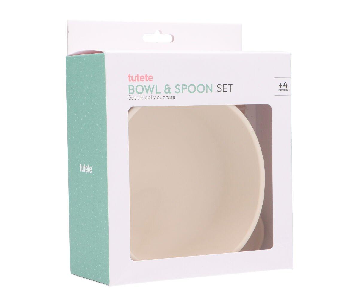 Tutete Bowl with Suction Cup + Ivory Spoon