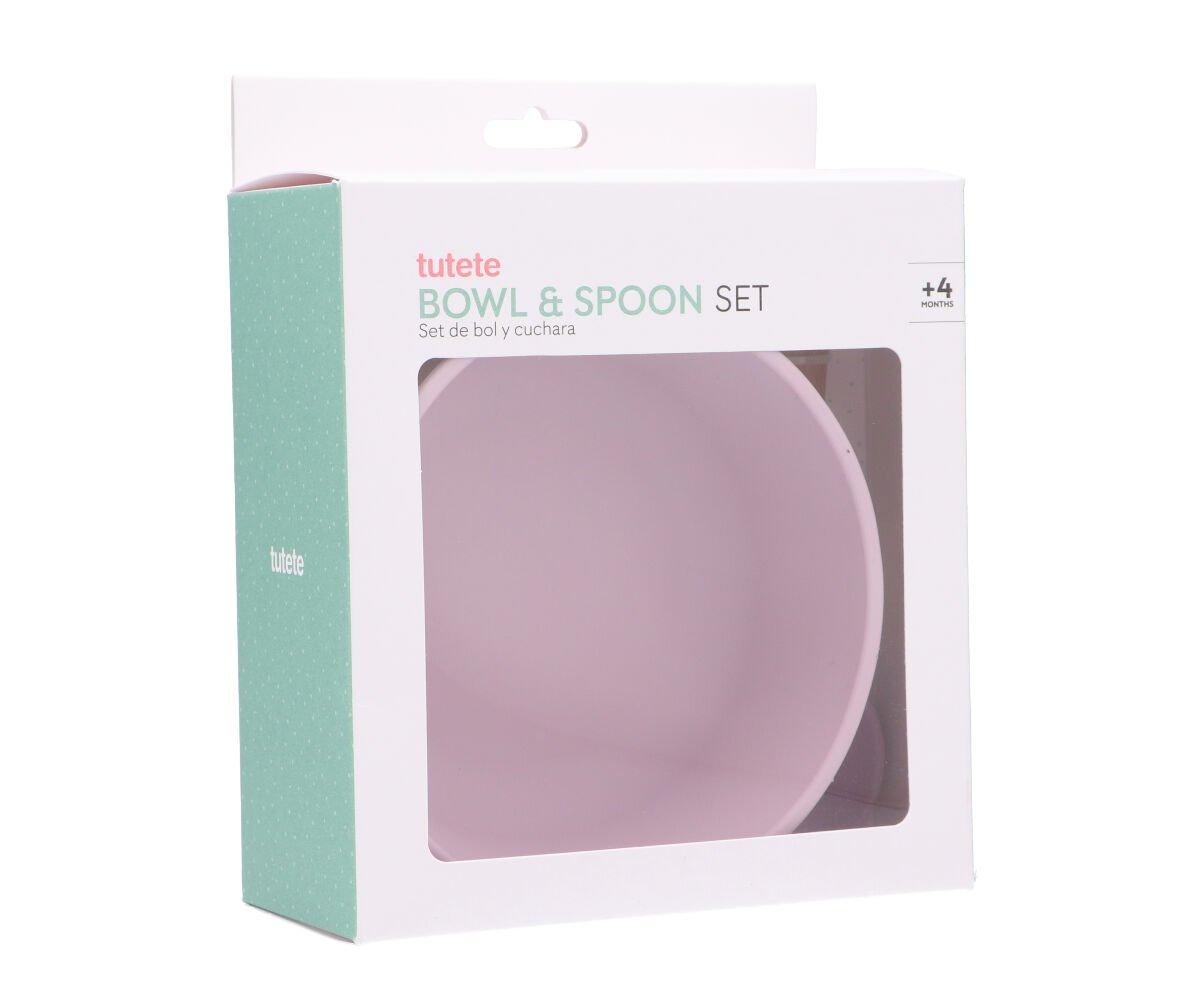Tutete Bowl with Suction Cup + Lilac Spoon