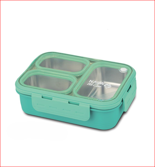 Kuti dreke drejtkëndëshe inox "We Care", 800 ml (me 3 ndarje)