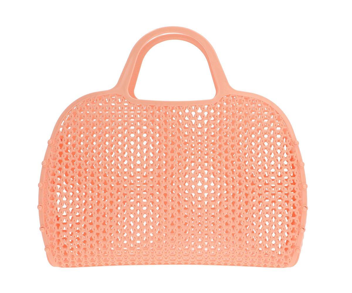 Tutete Retro Vintage Blush Apricot Beach Bag