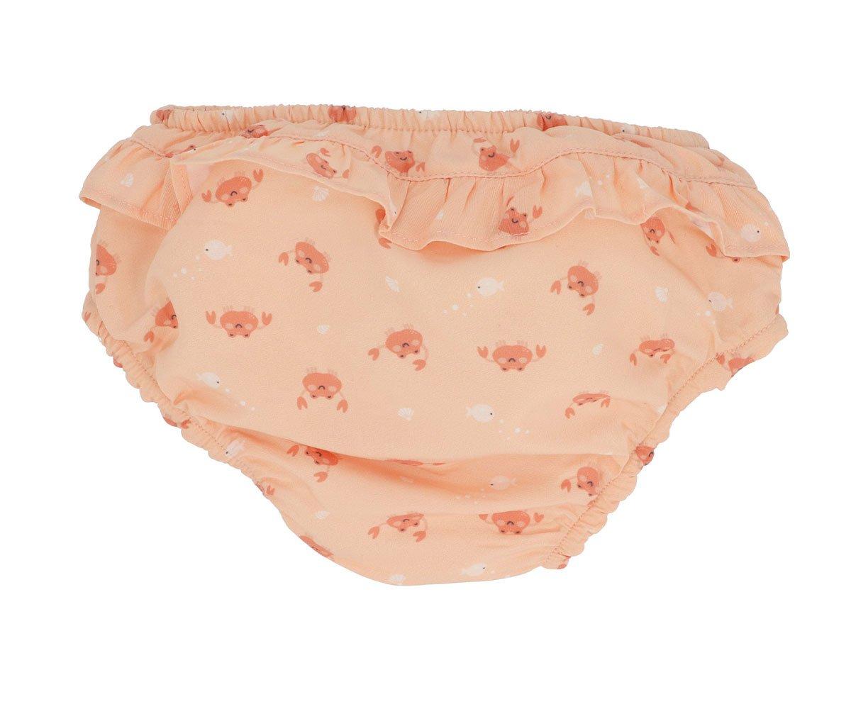 Tutete Swim Diaper Ruffle with Coral Crab 6-12months