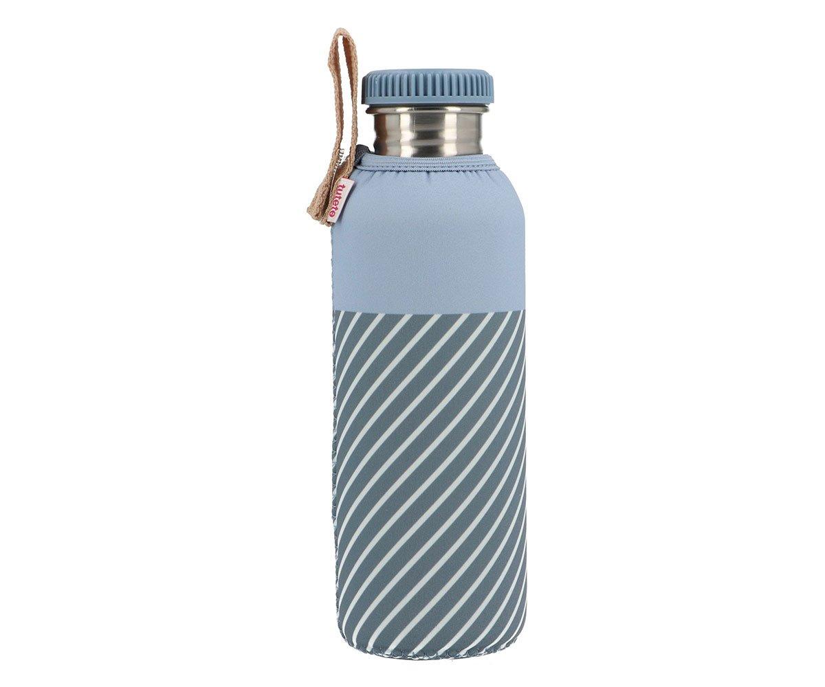Tutete Steel Bottle with Stripes Blue Cover 750ml