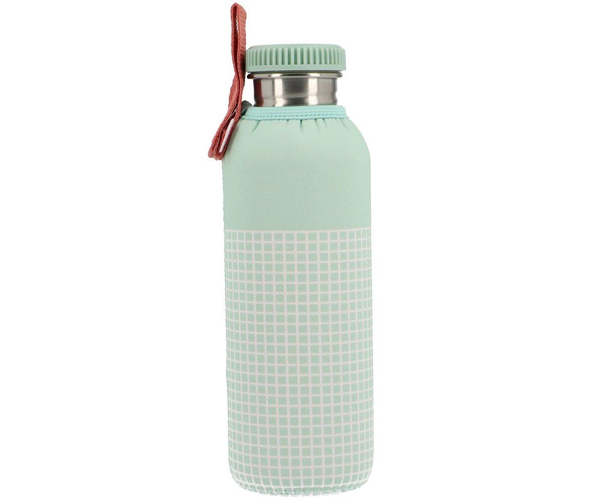 Tutete Steel Bottle with Stripes Sage Cover 750ml