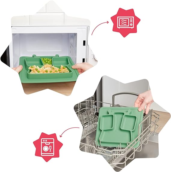 Badabulle -Non-Slip Compartment Plate (Pjatë që nuk rrëshket)