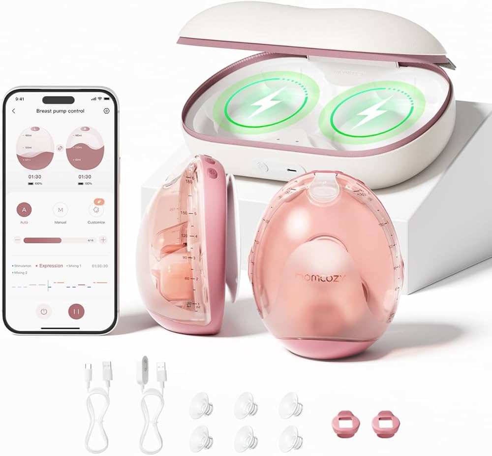 Momcozy Air 1 Ultra-slim Breast Pump Double ( pompe gjiri )