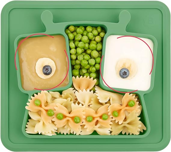 Badabulle -Non-Slip Compartment Plate (Pjatë që nuk rrëshket)