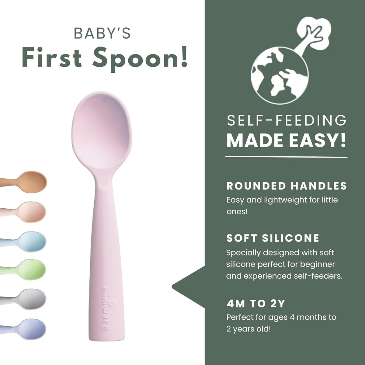 Training Spoon 2-pack (Toffe/Cotton Candy) Miniware