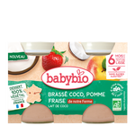 Kos BIO me Mollë dhe Luleshtrydhe – Babybio – 6m+