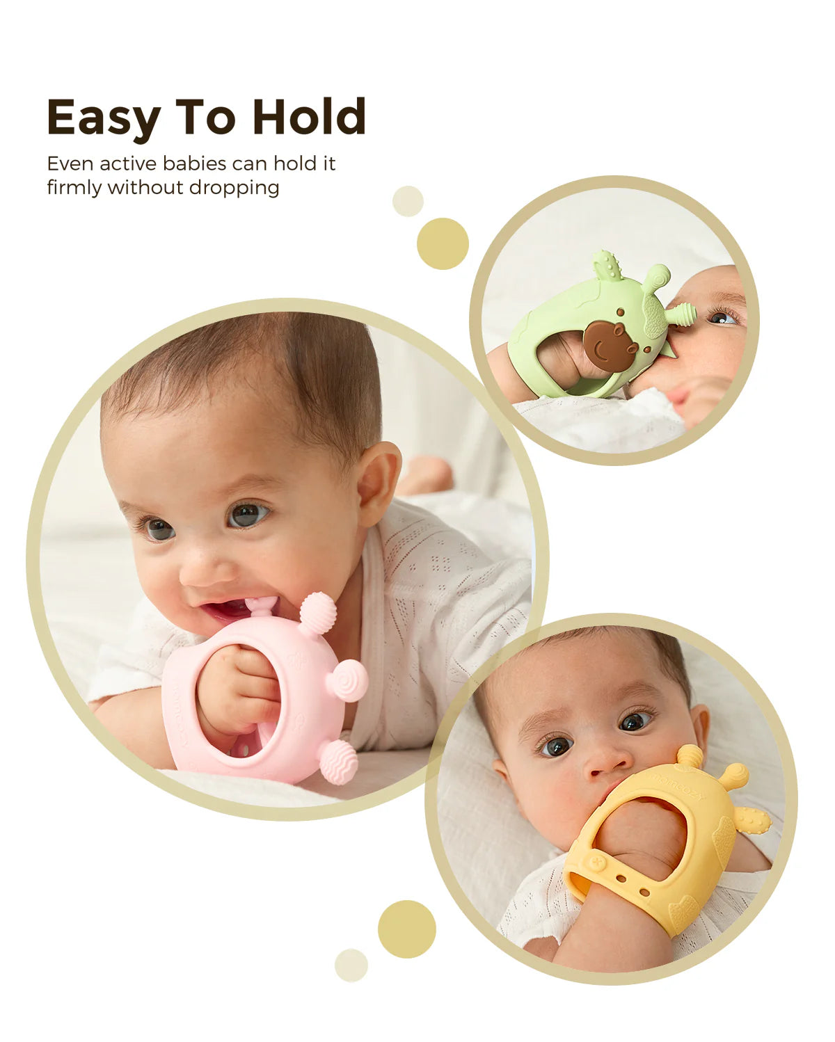 Momcozy Wrist Hand Teether - Kruajtese dhembesh ne forme doreze