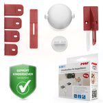 Cabinet lock for double doors, white