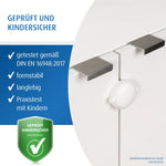 Cabinet lock for double doors, white
