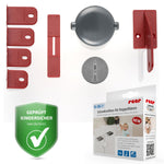 Cabinet lock for double doors, gray
