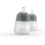 Nanobebe -Silicone Bottles 2 Pack 270ml - Grey