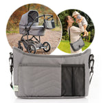 Growing stroller organiser with changing mat