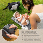 Growing stroller organiser with changing mat
