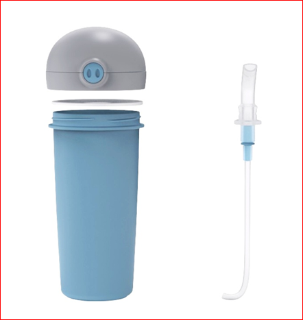 Shishe uji plastike me pipë silikoni, 380 ml