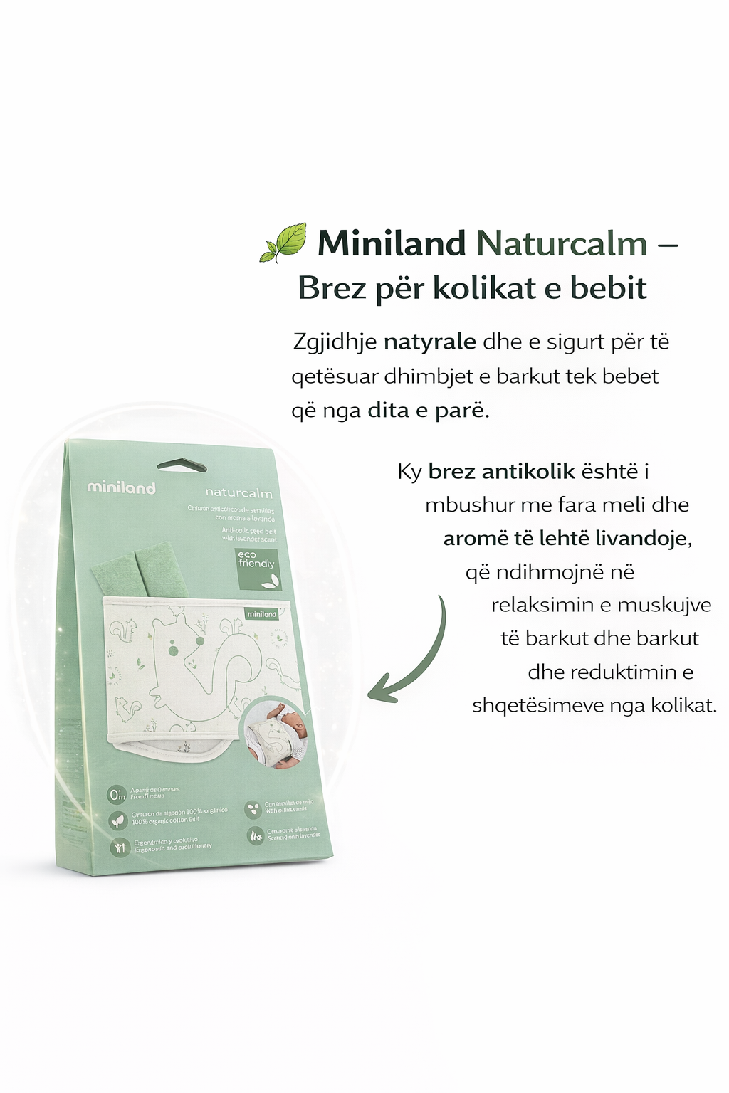 Miniland - Soothing Belt For Colic ( Brez për qetësimin e kolikave)