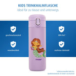 Kids drinking bottle with straw, 350ml, purple